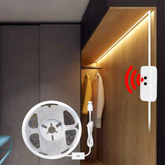 Closet LED strip with sensor