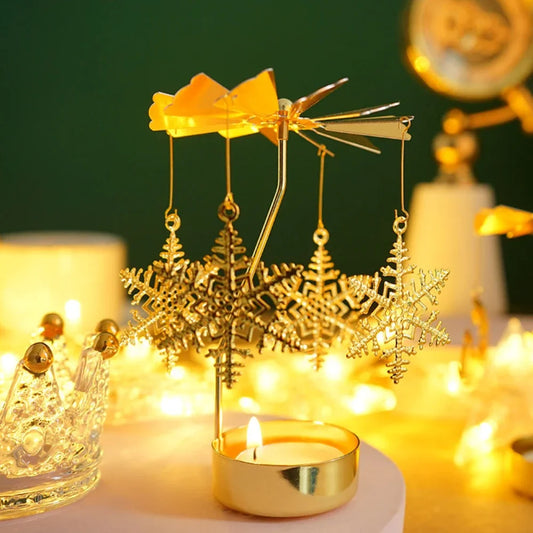 Golden Carousel Candle Holder